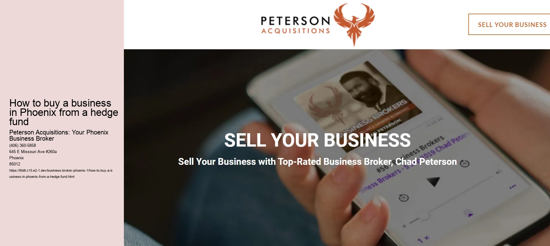 How to buy a business in Phoenix from a hedge fund