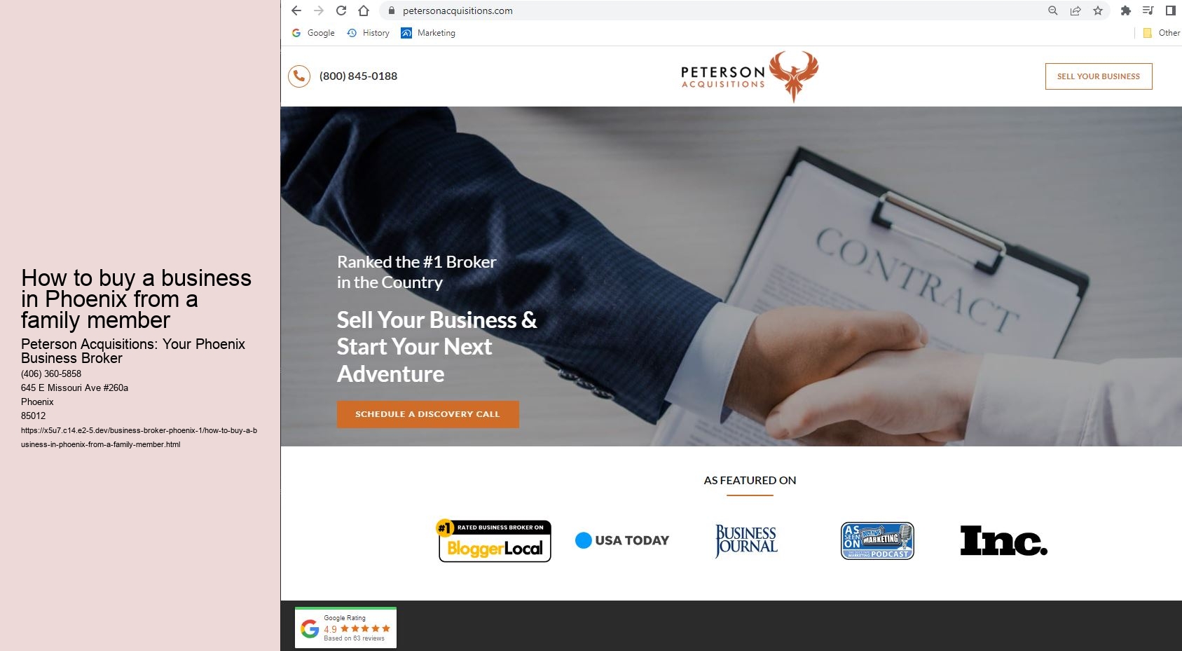 How to buy a business in Phoenix from a family member