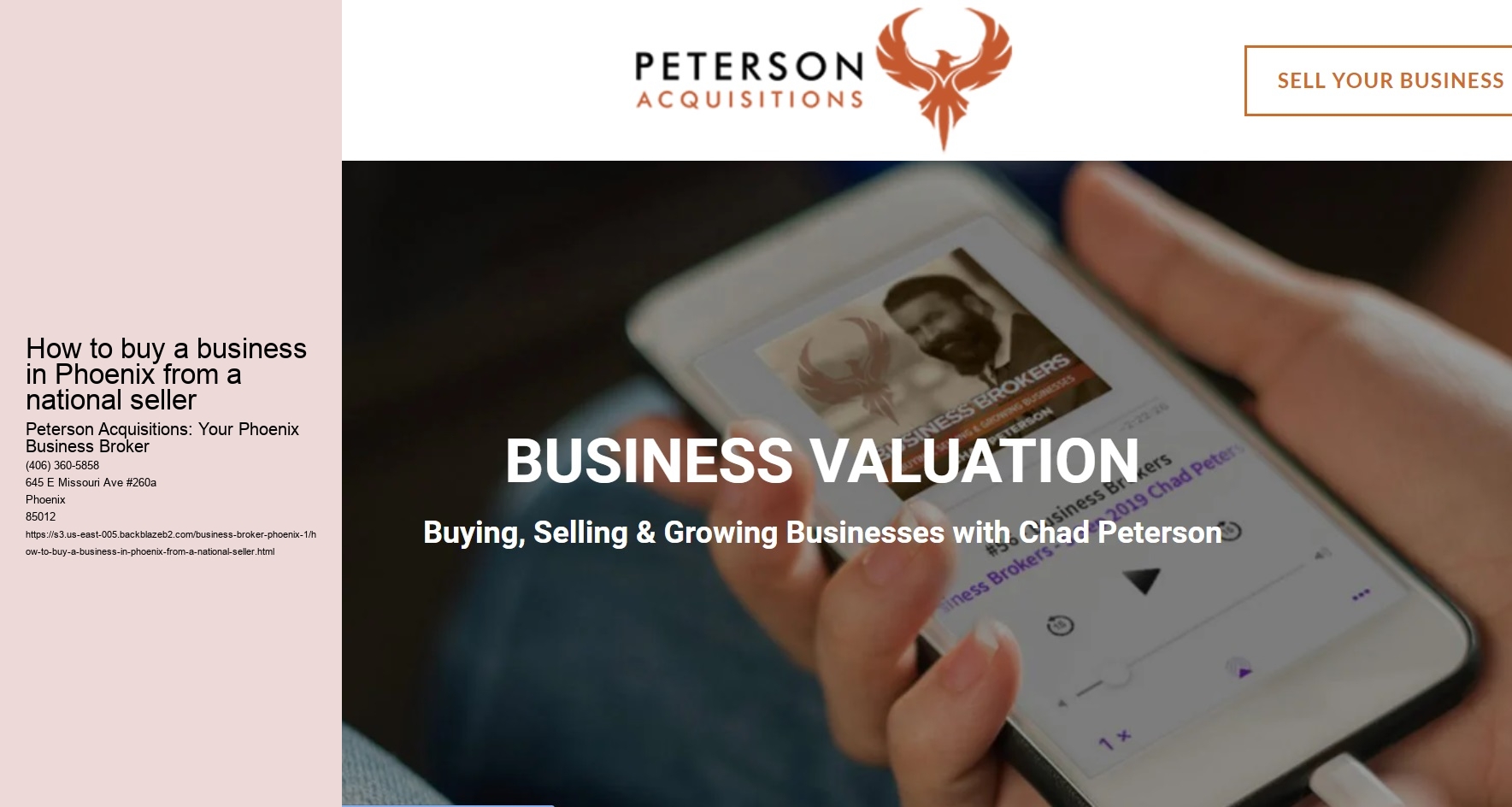How to buy a business in Phoenix from a national seller