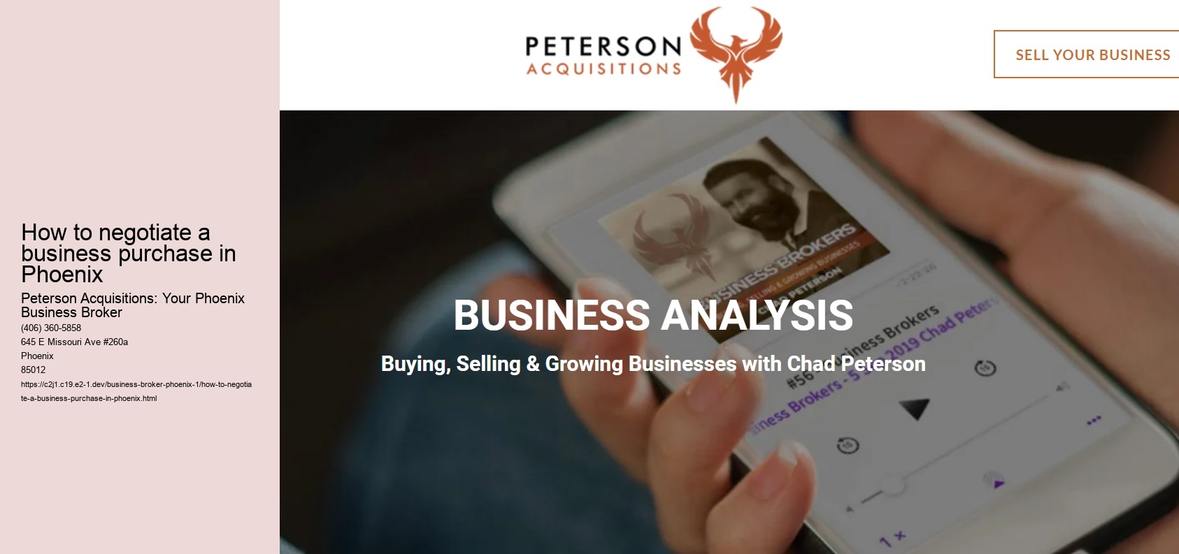How to negotiate a business purchase in Phoenix